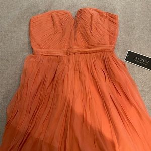 NWT J. Crew Silk Chiffon Rose Strapless Bridesmaid /Homecoming / Prom Dress